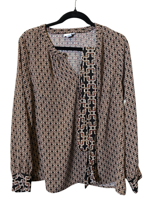 Top Long Sleeve By Liz Claiborne In Multi-colored, Size: L