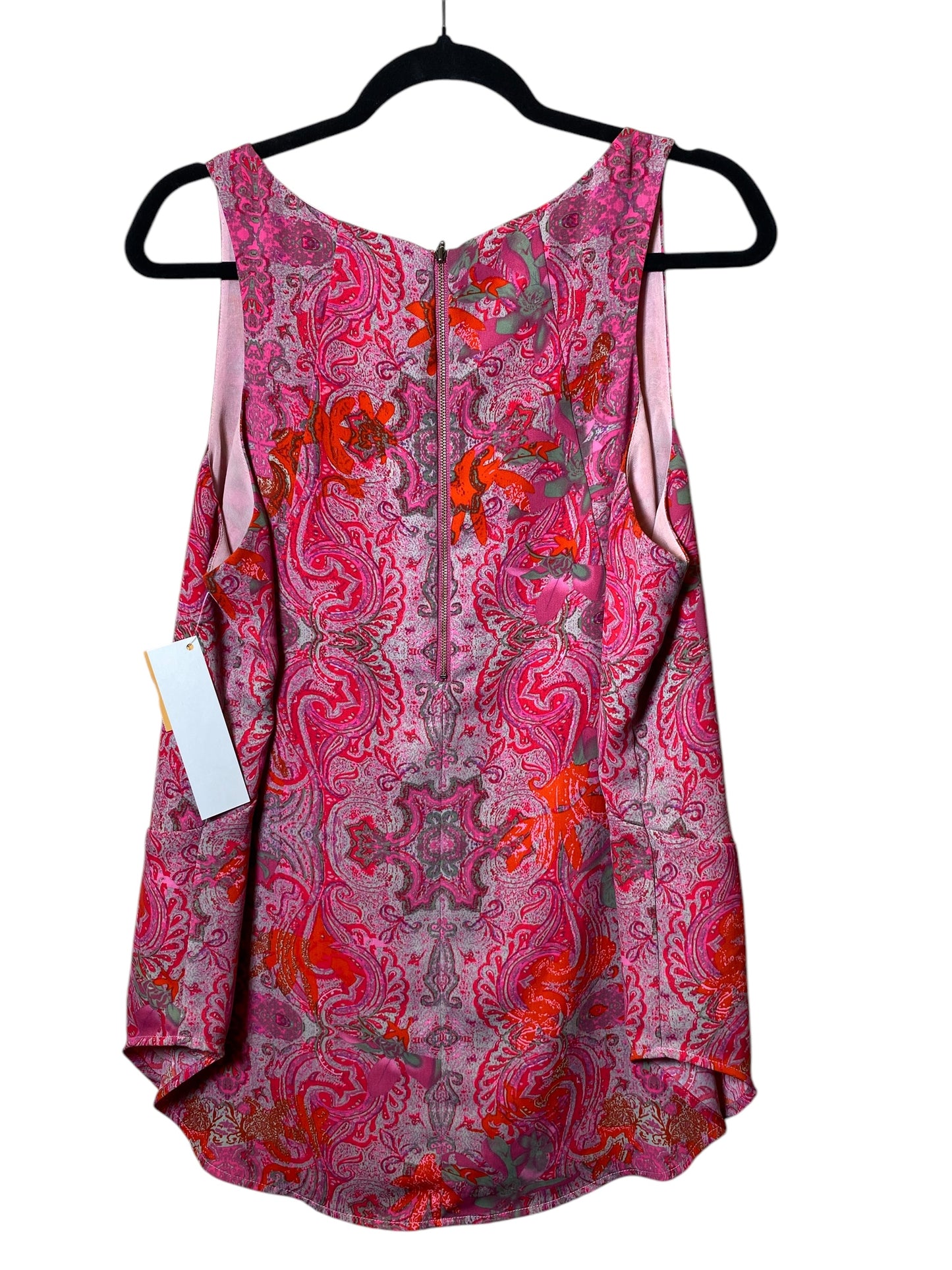 Top Sleeveless By Cabi In Pink & Red, Size: Xl