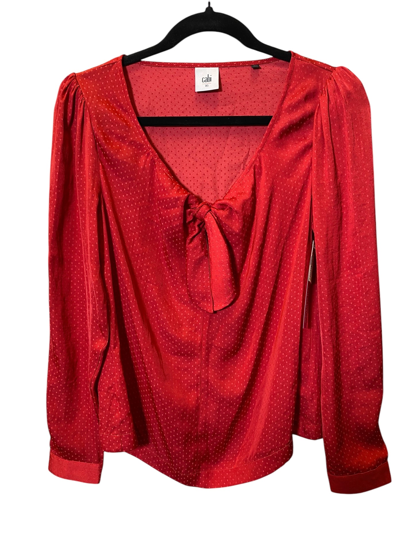 Top Long Sleeve By Cabi In Red, Size: Xs