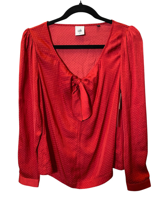 Top Long Sleeve By Cabi In Red, Size: Xs