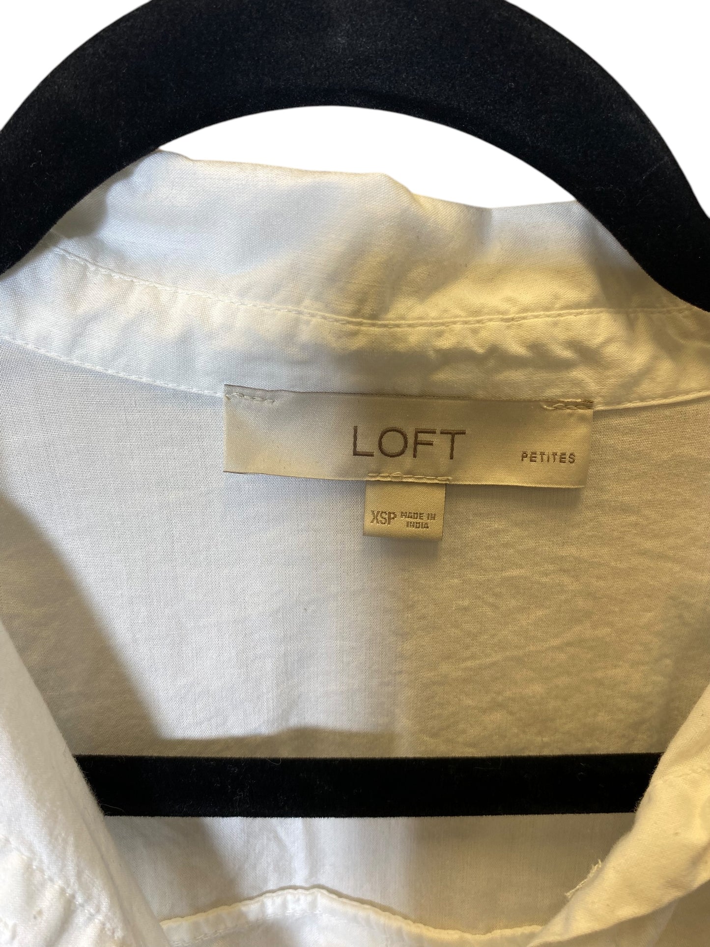 Blouse Long Sleeve By Loft In White, Size: Xsp