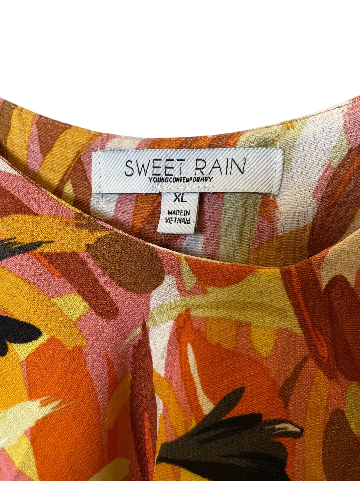 Top Short Sleeve By Sweet Rain In Multi-colored, Size: Xl