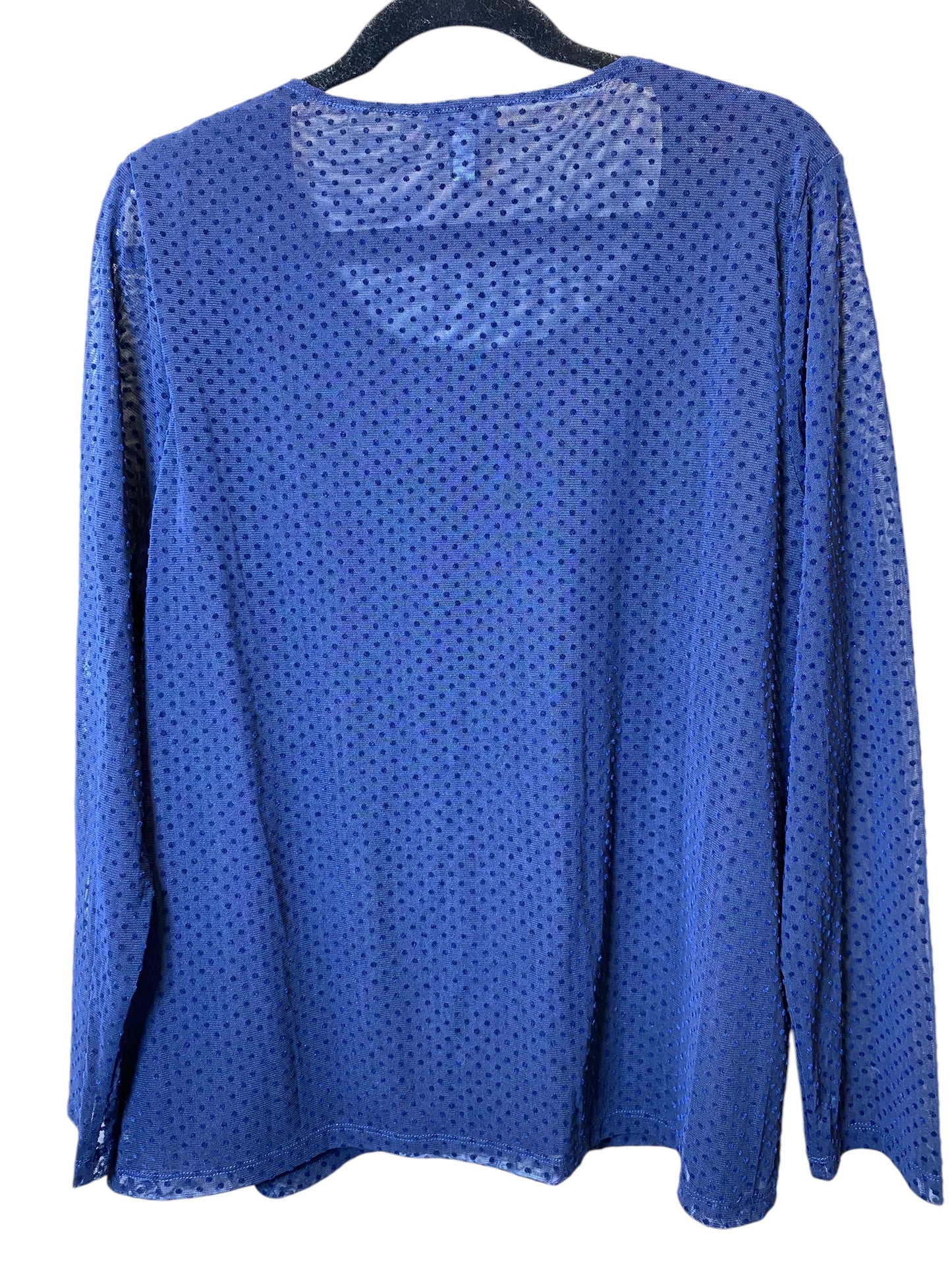 Top Long Sleeve By Chicos In Blue, Size: Xl