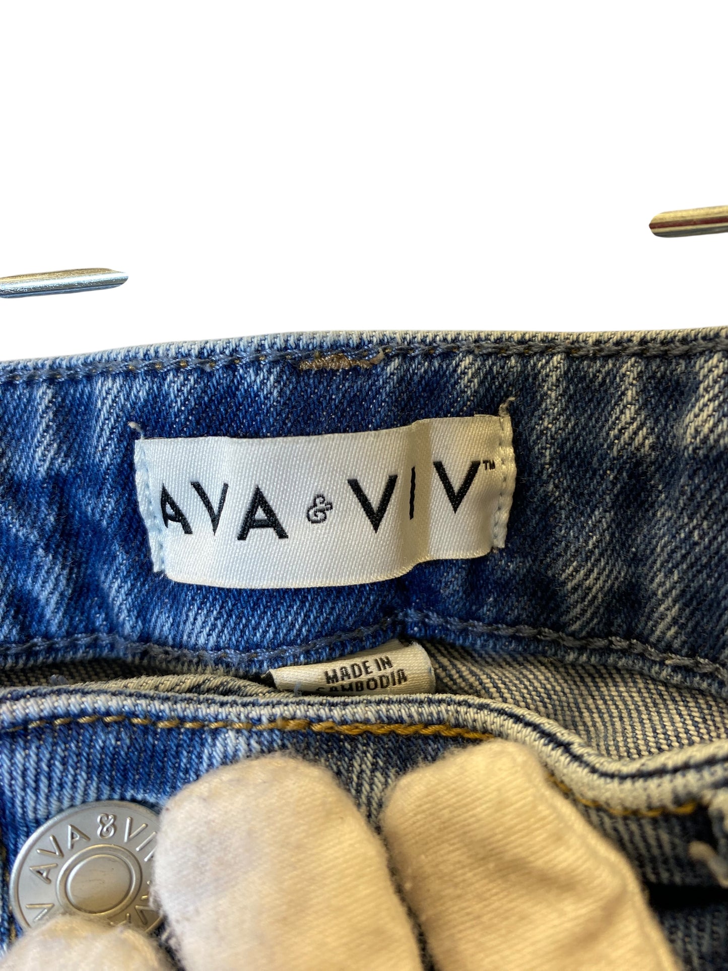 Jeans Straight By Ava & Viv In Blue, Size: 16