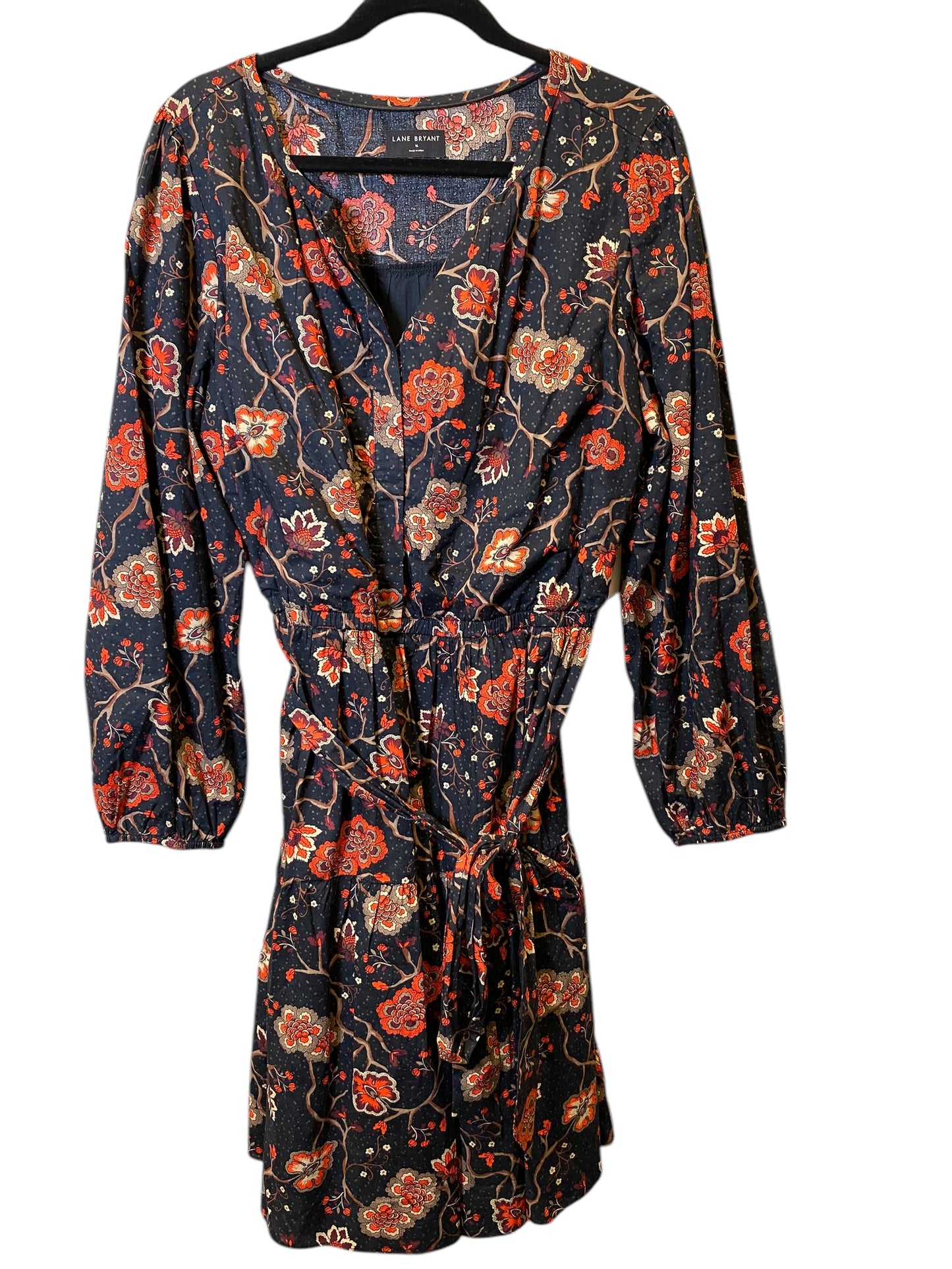 Dress Casual Midi By Lane Bryant In Floral Print, Size: Xl