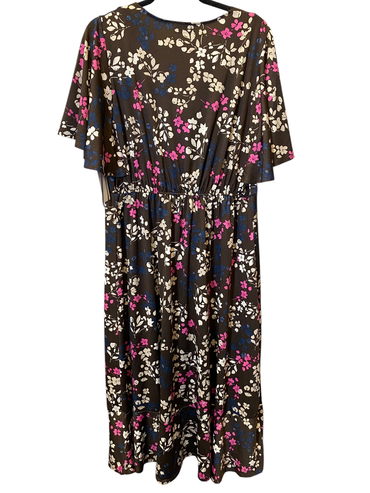 Dress Casual Midi By Lane Bryant In Floral Print, Size: Xl