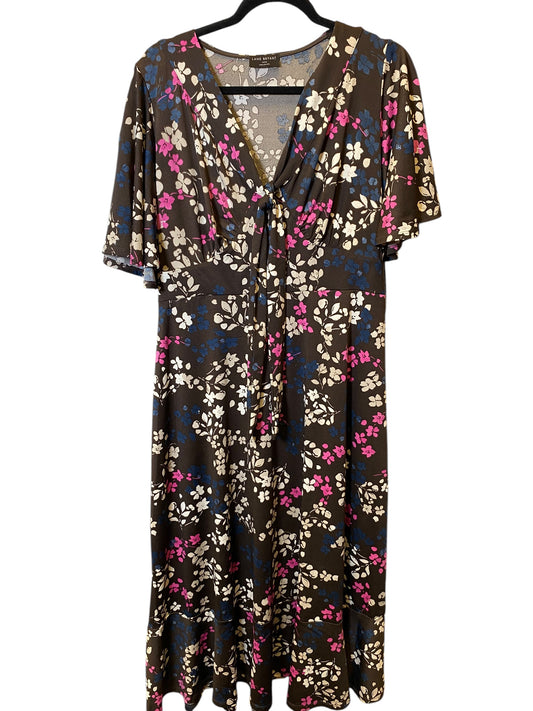 Dress Casual Midi By Lane Bryant In Floral Print, Size: Xl