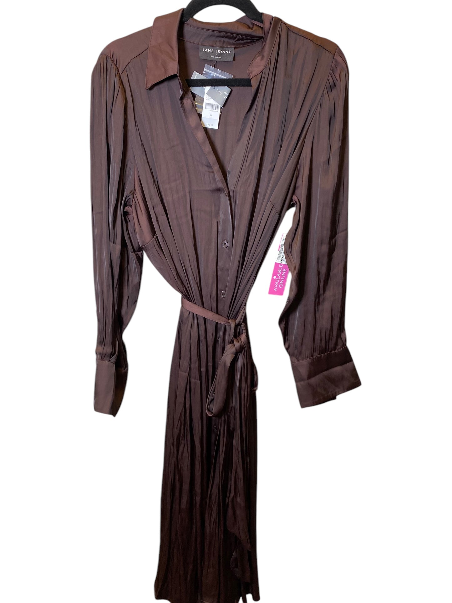 Dress Casual Midi By Lane Bryant In Brown, Size: Xl