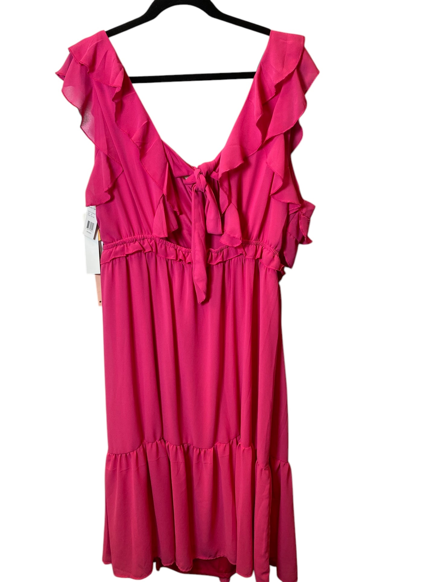 Dress Casual Midi By Cmc In Pink, Size: 2x