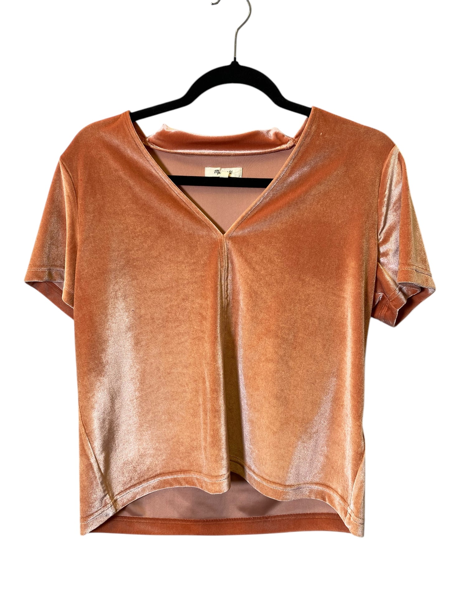 Top Short Sleeve By Madewell In Orange, Size: M