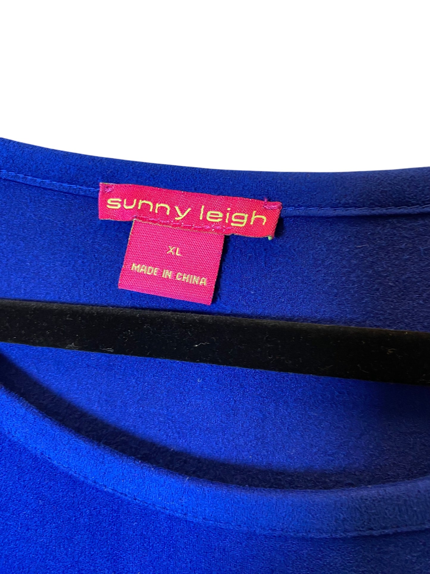 Top Long Sleeve By Sunny Leigh In Blue, Size: Xl