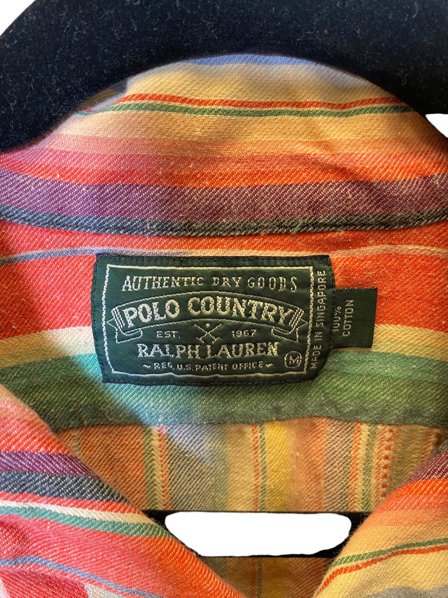 Blouse Long Sleeve By Polo Ralph Lauren In Multi-colored, Size: M