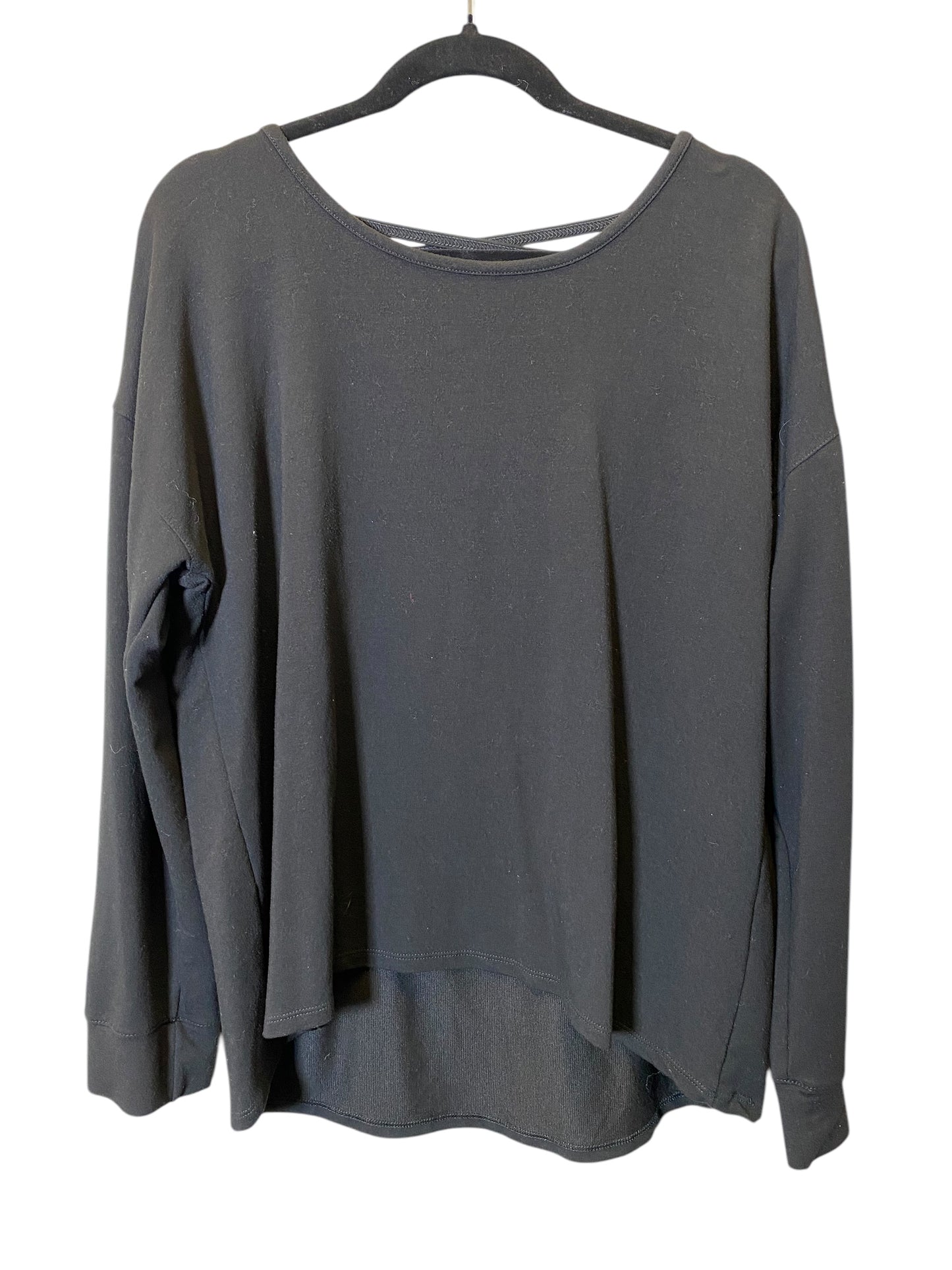 Top Long Sleeve By Danskin In Black, Size: Xl