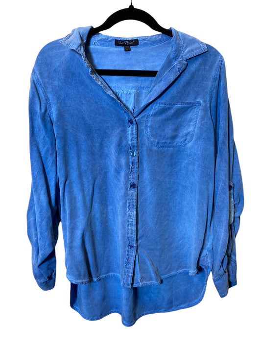 Blouse Long Sleeve By Velvet Heart In Blue, Size: L