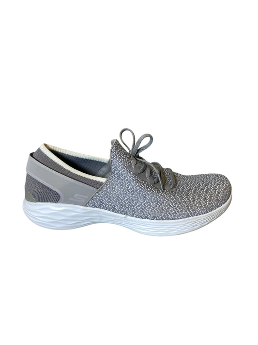 Shoes Athletic By Skechers In Grey, Size: 8