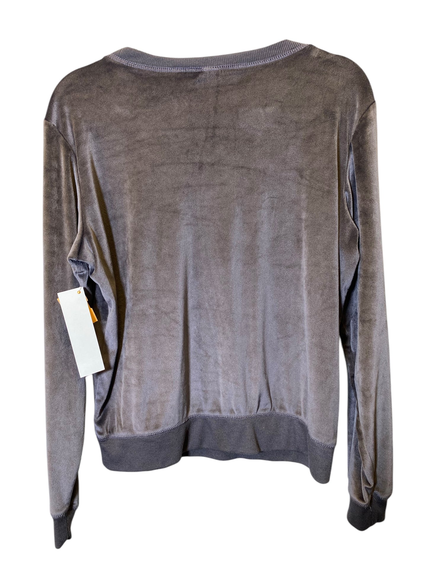 Top Long Sleeve By Cmc In Grey, Size: L