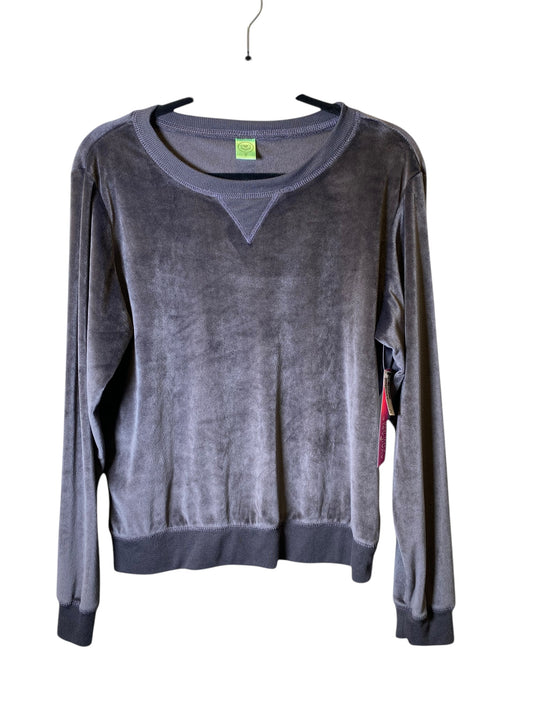 Top Long Sleeve By Cmc In Grey, Size: L