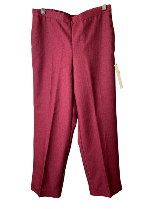 Pants Cropped By Alfred Dunner In Red, Size: 8