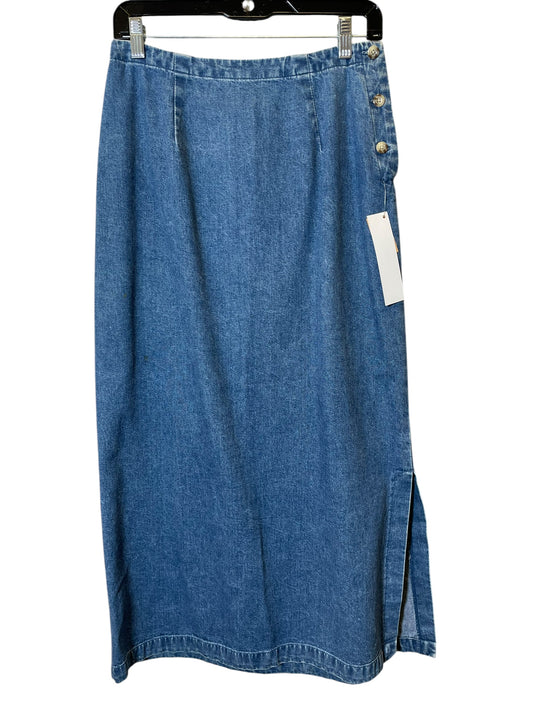 Skirt Midi By Eddie Bauer In Blue Denim, Size: 8