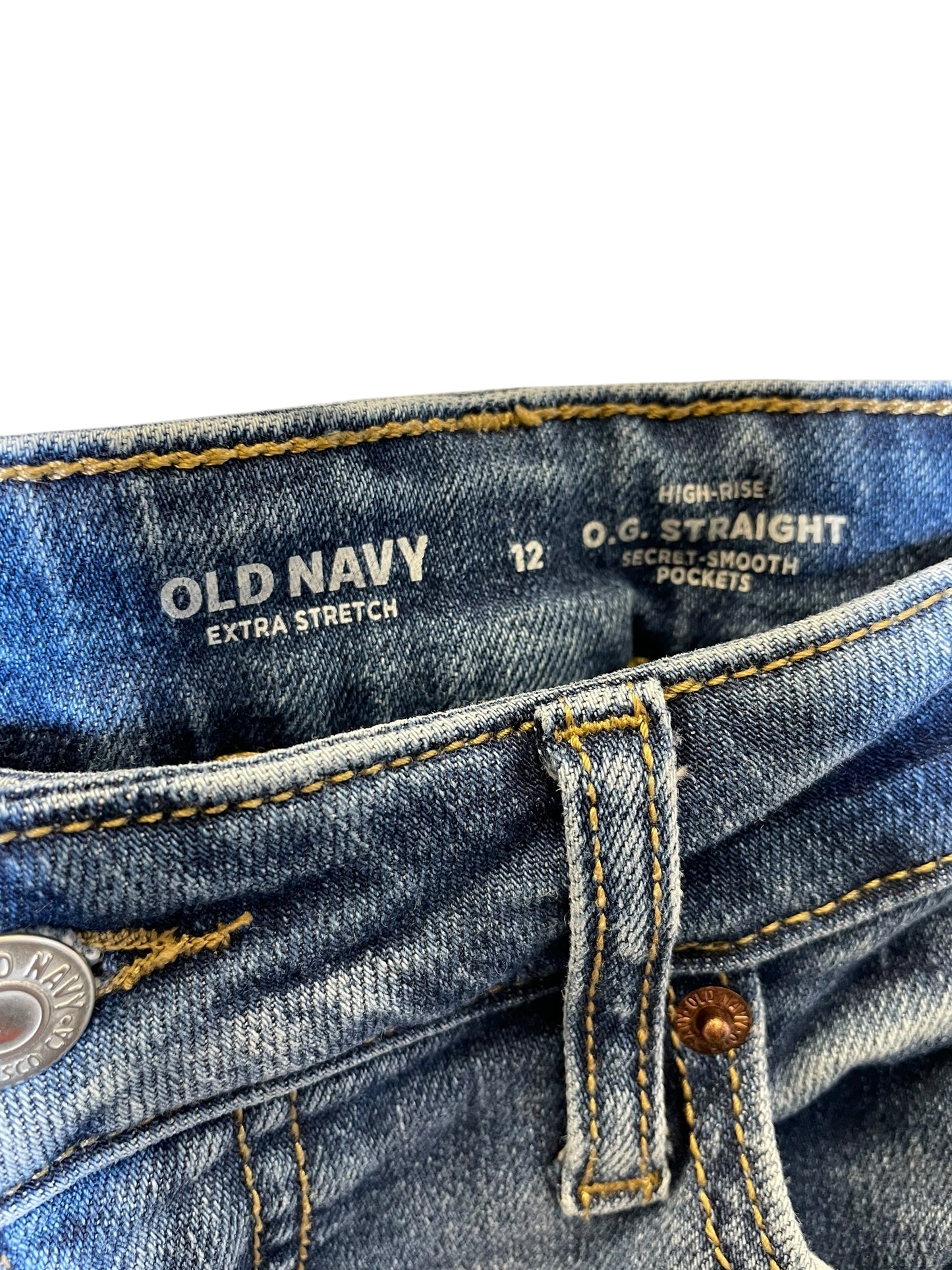 Jeans Straight By Old Navy In Blue, Size: 12