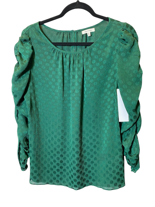 Top Long Sleeve By Max Studio In Green, Size: S