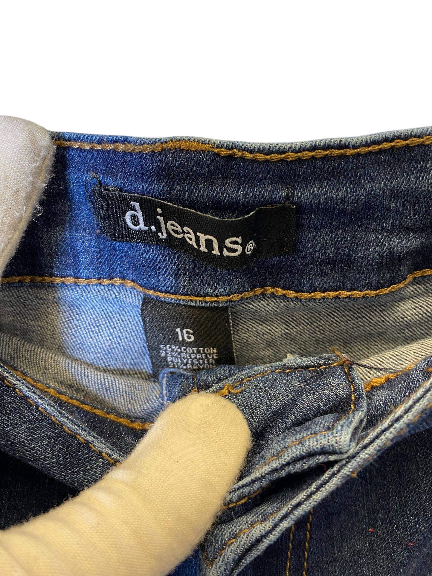 Jeans Straight By D Jeans In Blue, Size: 16