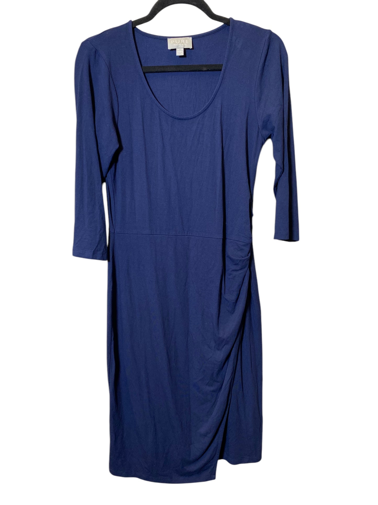 Dress Casual Midi By Cmc In Navy, Size: M