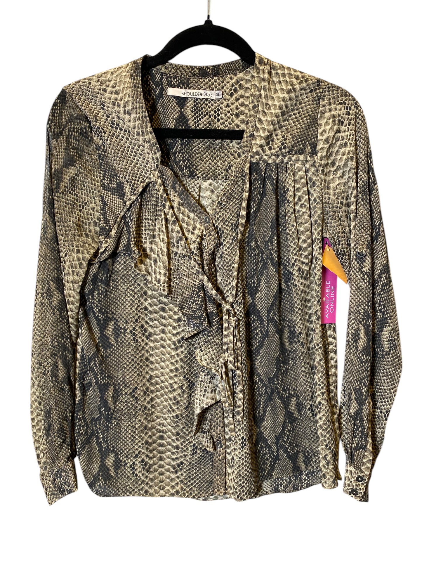 Top Long Sleeve By Cmc In Animal Print, Size: M