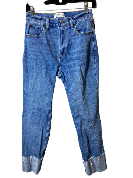 Jeans Straight By Abercrombie And Fitch In Blue, Size: 2