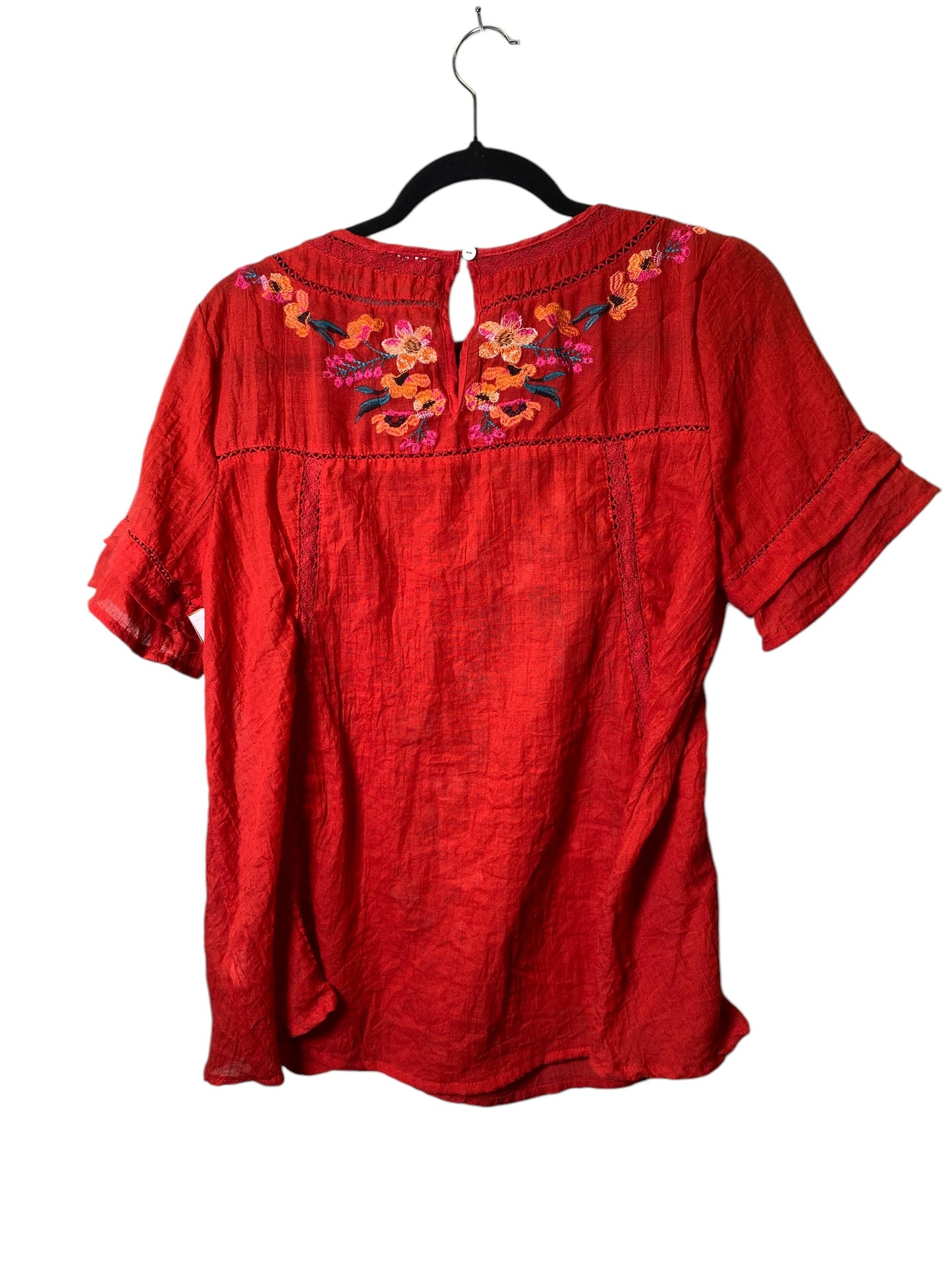 Top Short Sleeve By Umgee In Red, Size: S