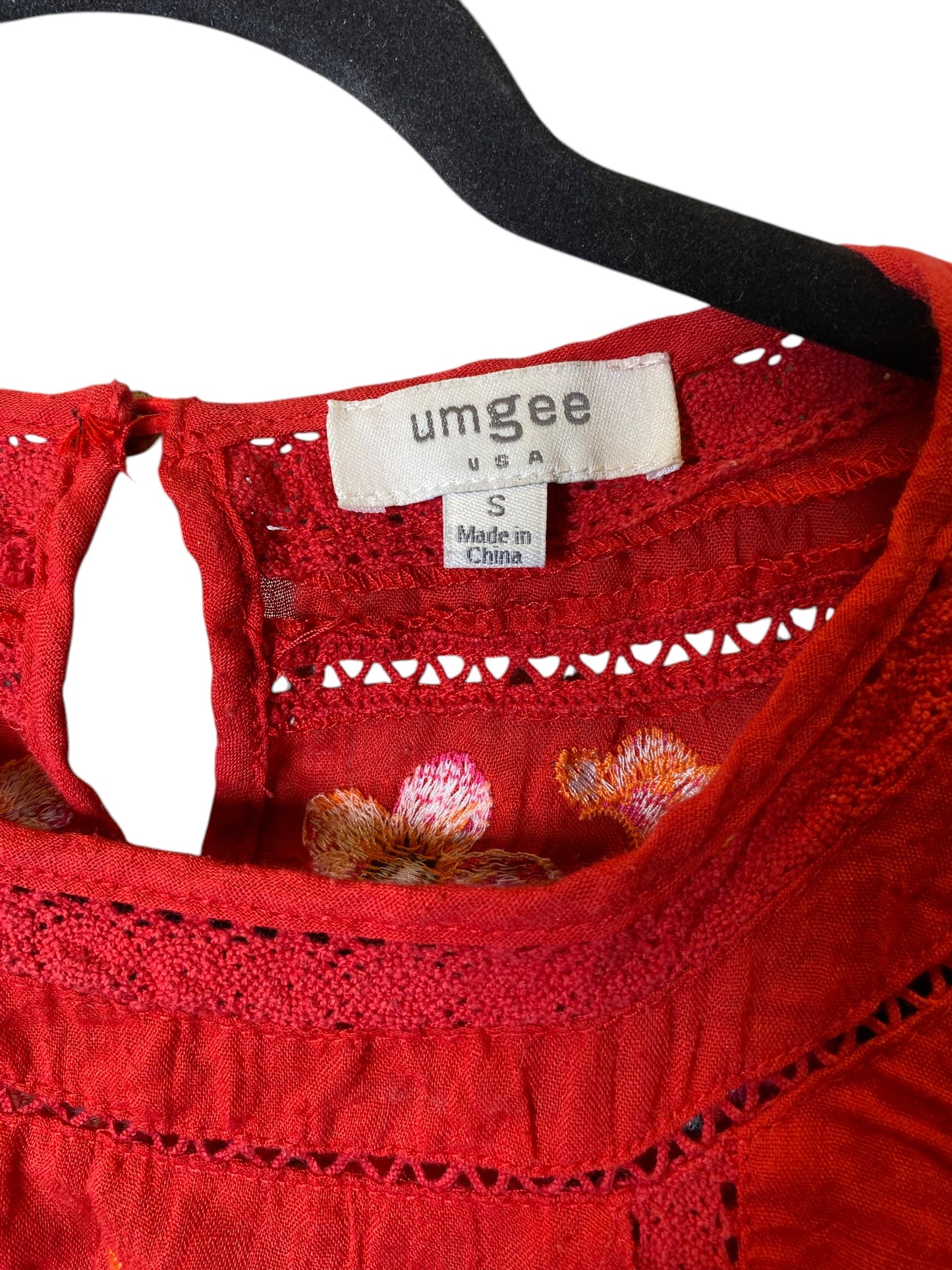 Top Short Sleeve By Umgee In Red, Size: S