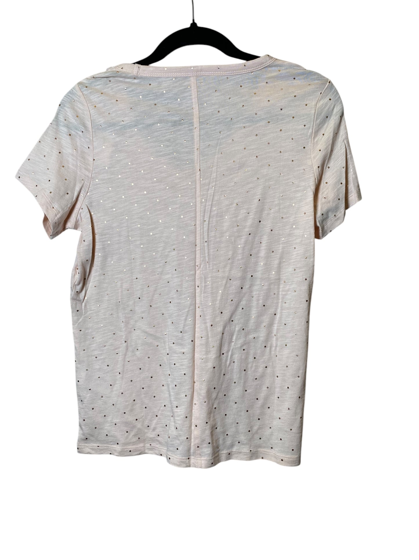 Top Short Sleeve By Banana Republic In Peach, Size: S