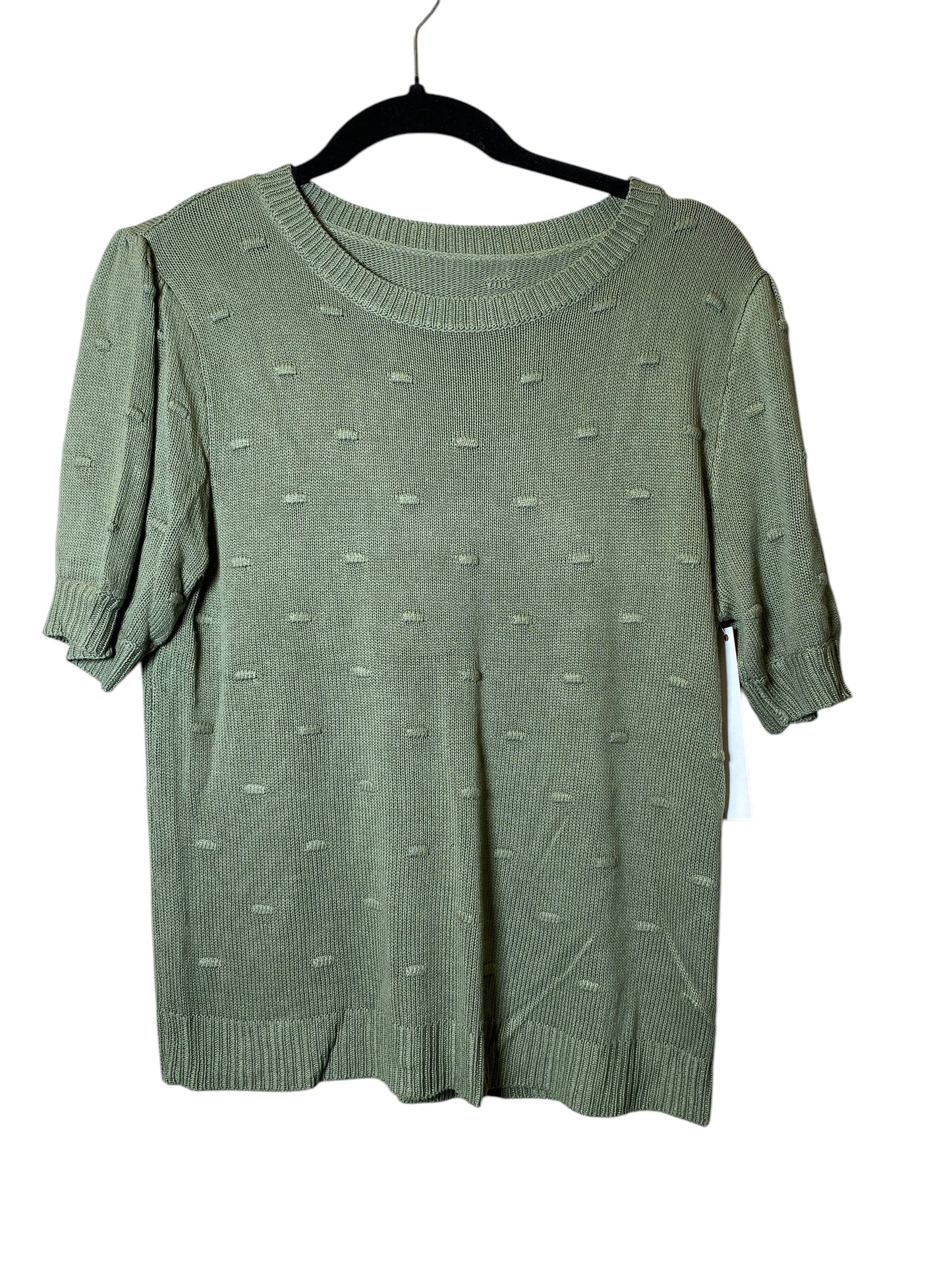 Sweater Short Sleeve By Cmc In Green, Size: S