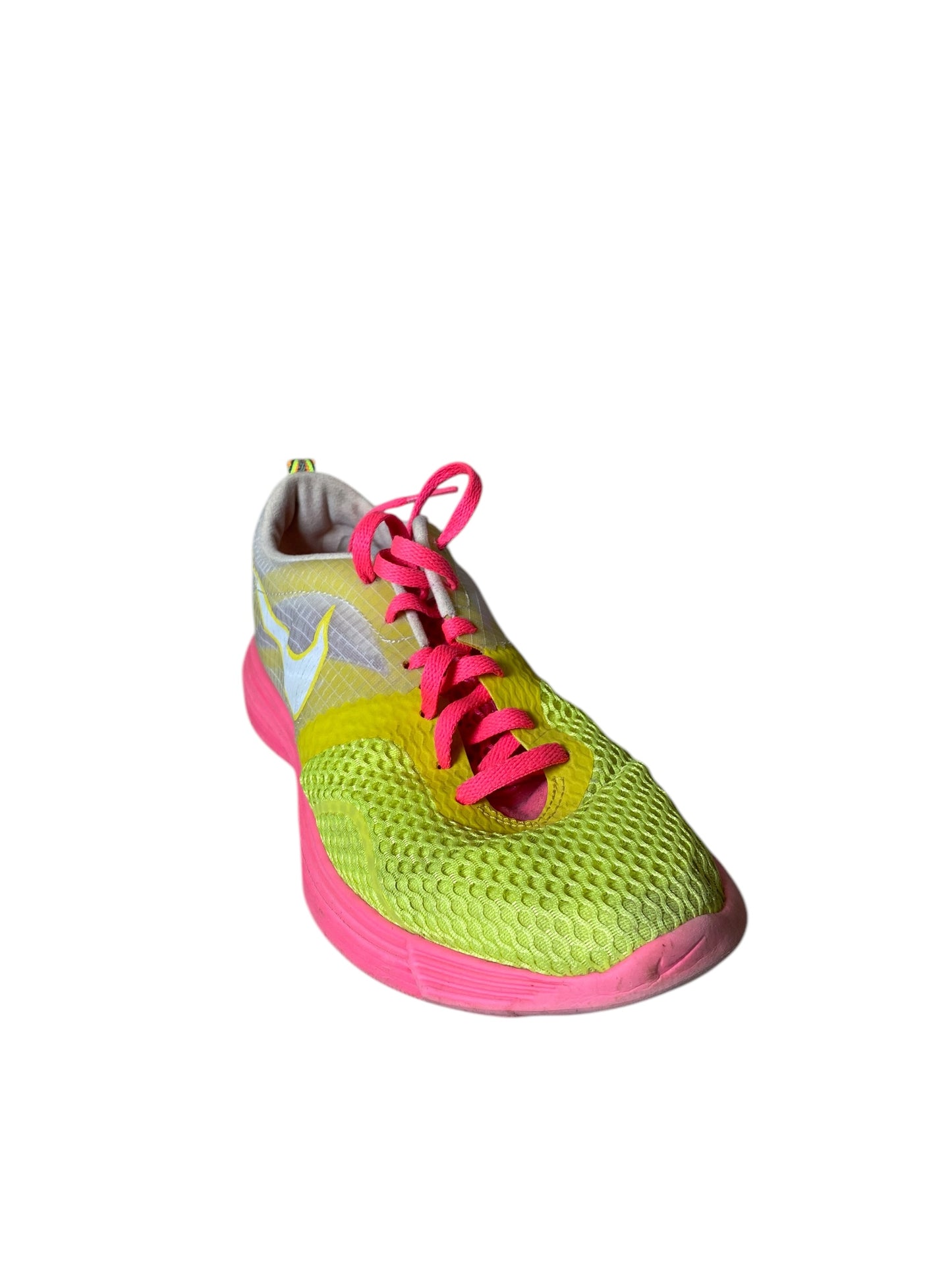 Shoes Sneakers By Nike In Pink & Yellow, Size: 7.5