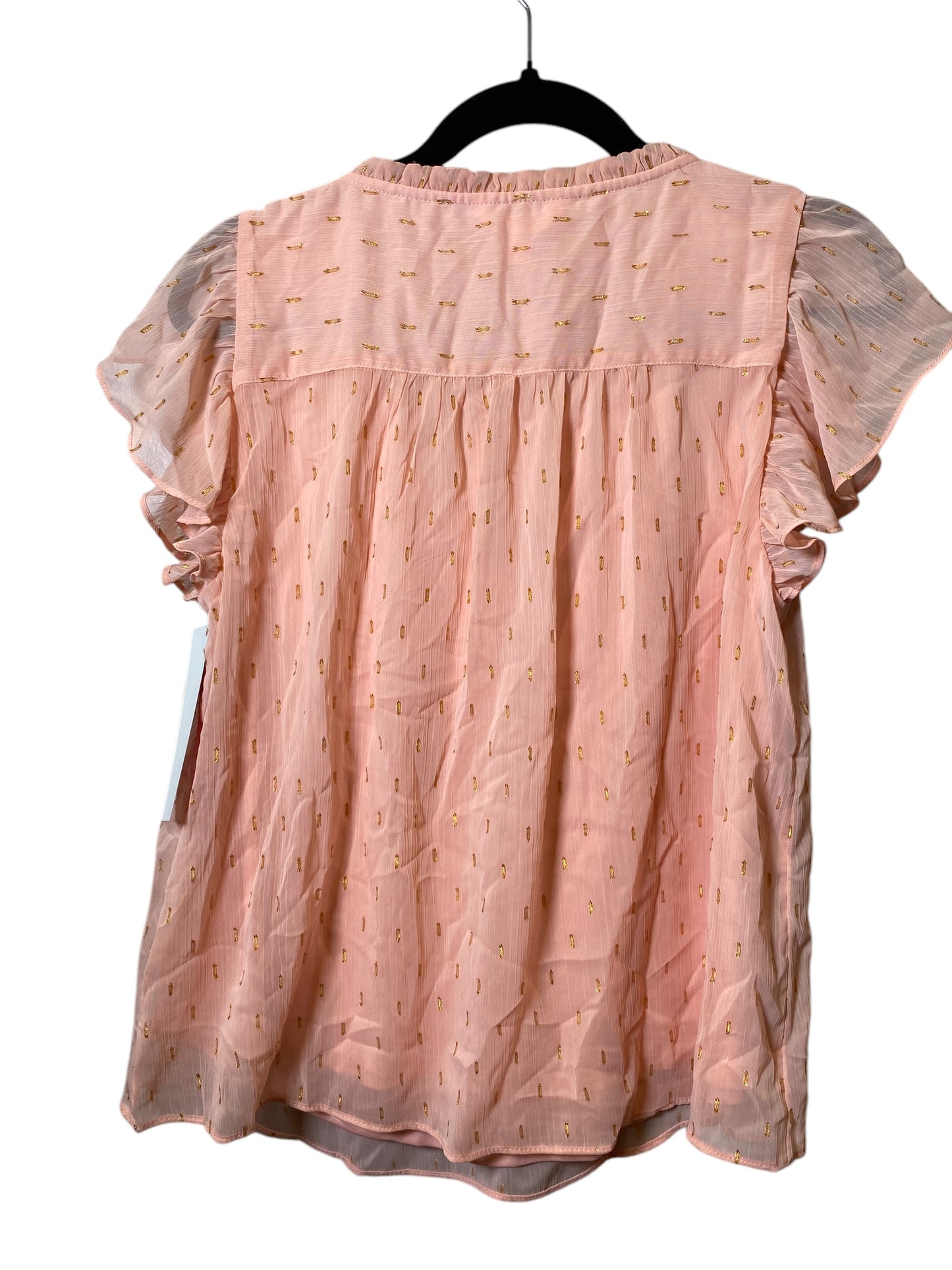 Top Short Sleeve By Lc Lauren Conrad In Peach, Size: M