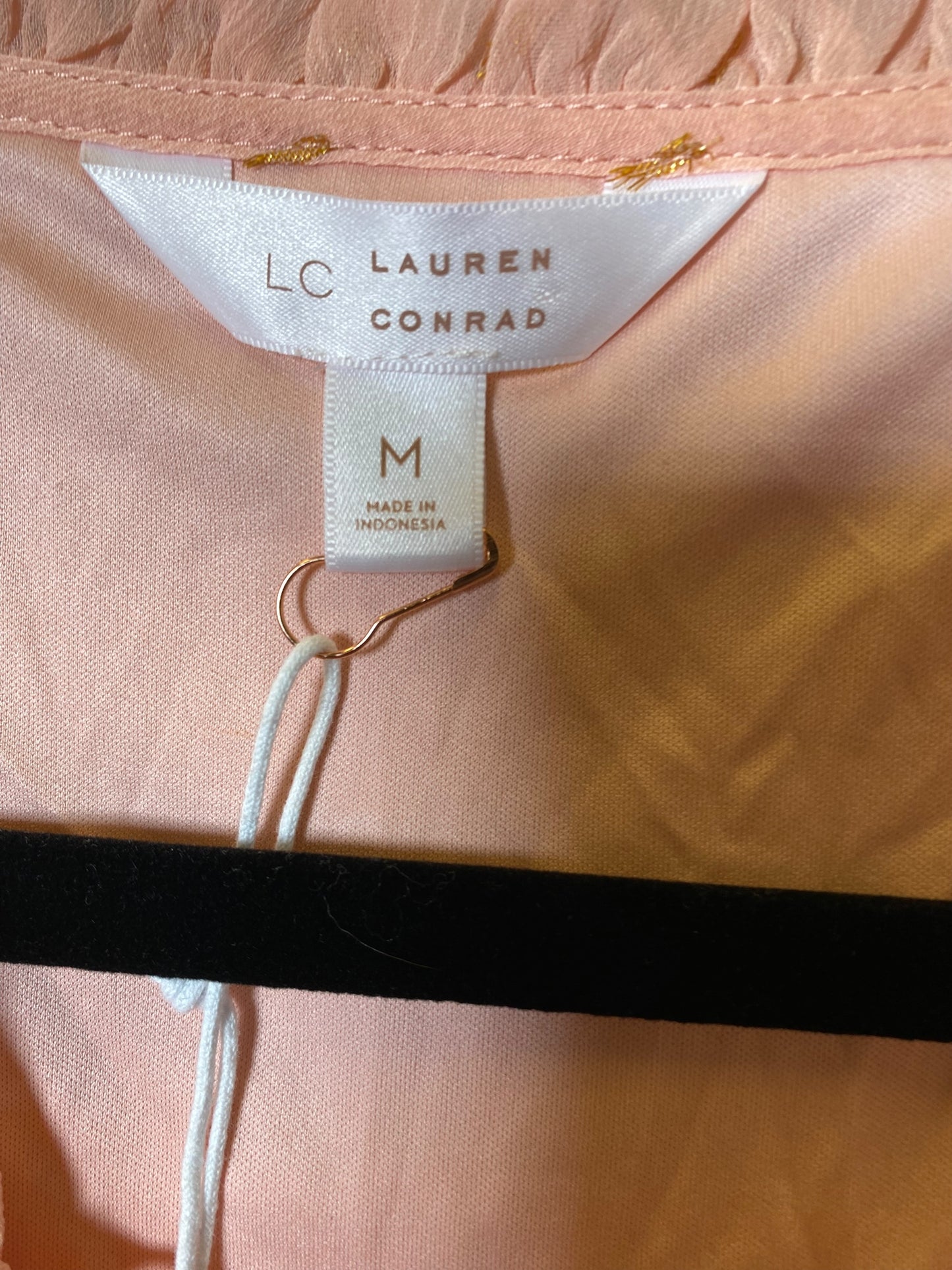 Top Short Sleeve By Lc Lauren Conrad In Peach, Size: M