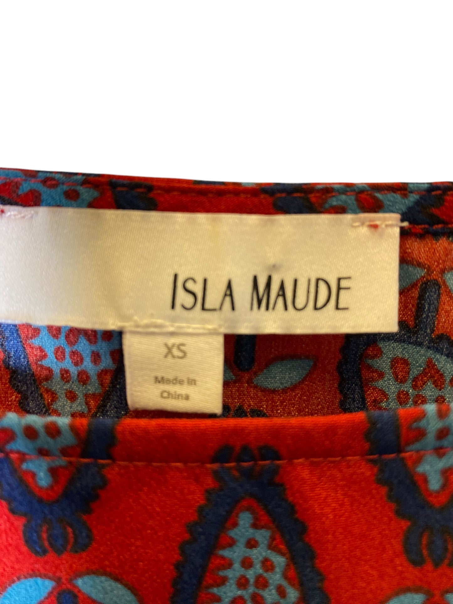 Top 3/4 Sleeve By Cmc In Blue & Red, Size: Xs