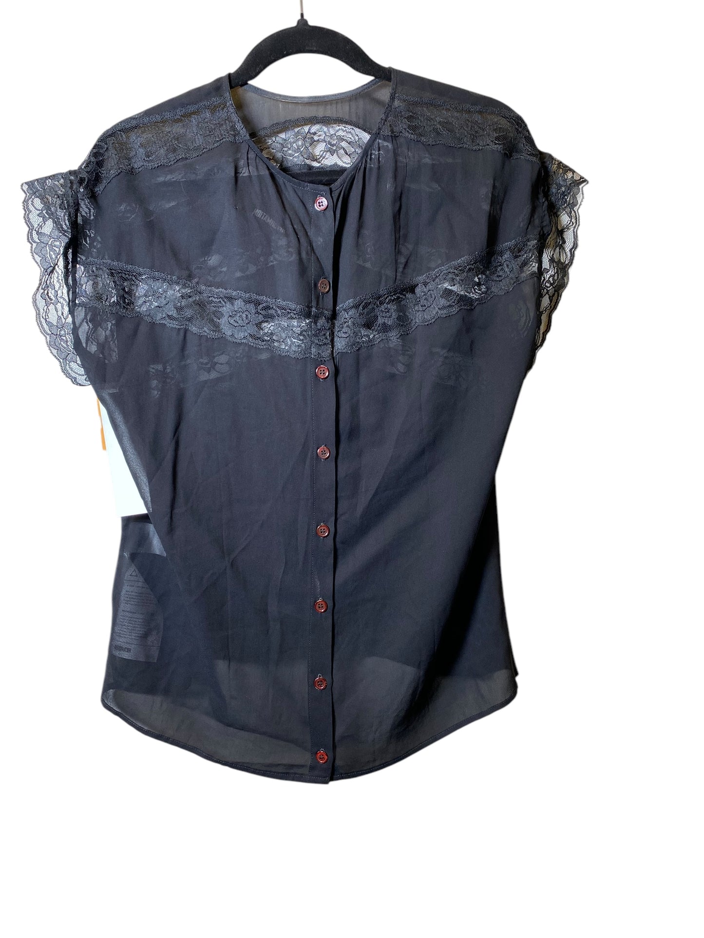 Top Short Sleeve By Reformation In Black, Size: S