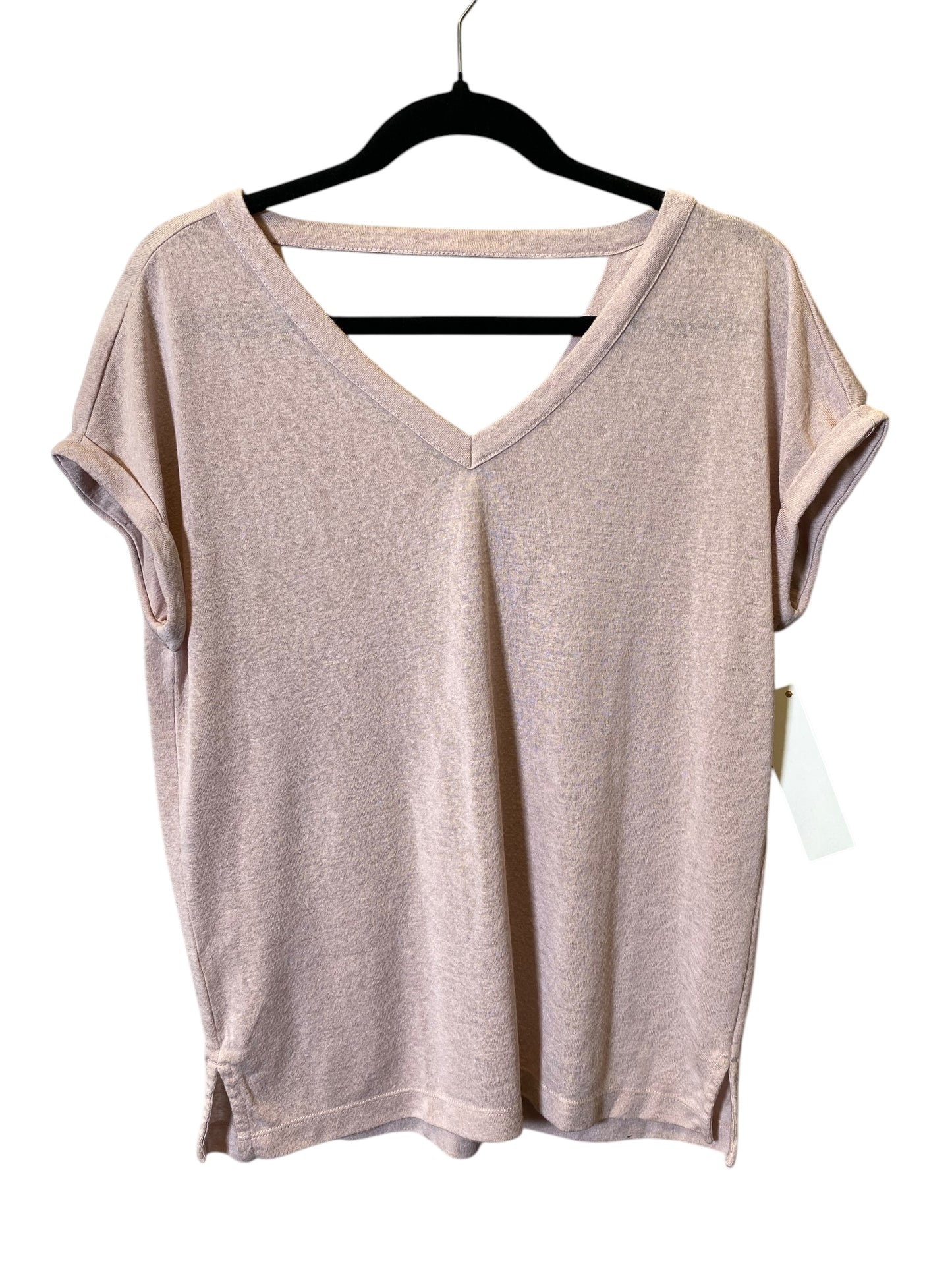 Top Short Sleeve By Loft In Pink, Size: M