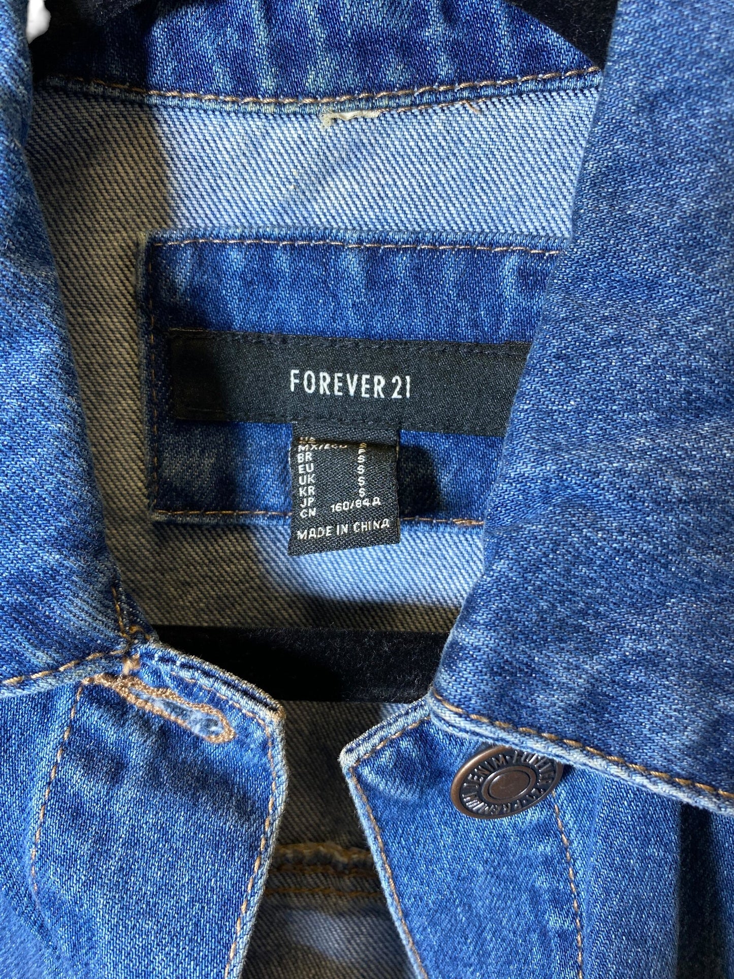 Jacket Denim By Forever 21  Size: S