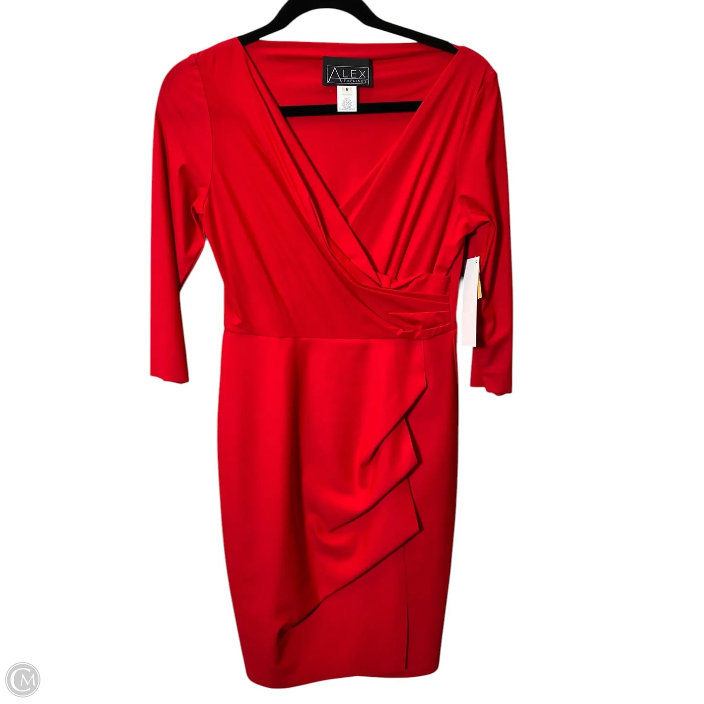 Dress Work By Alex Evenings In Red, Size: M