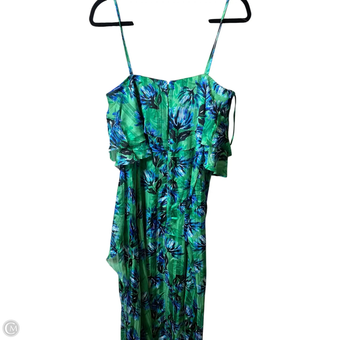 Dress Casual Maxi By Banana Republic In Blue & Green, Size: M