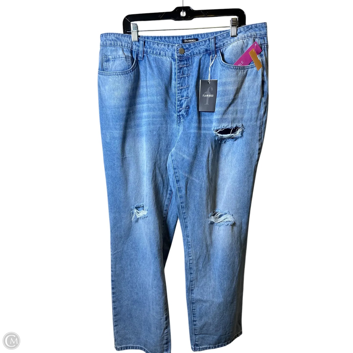 Jeans Straight By Flamingo Urban In Blue, Size: 3x