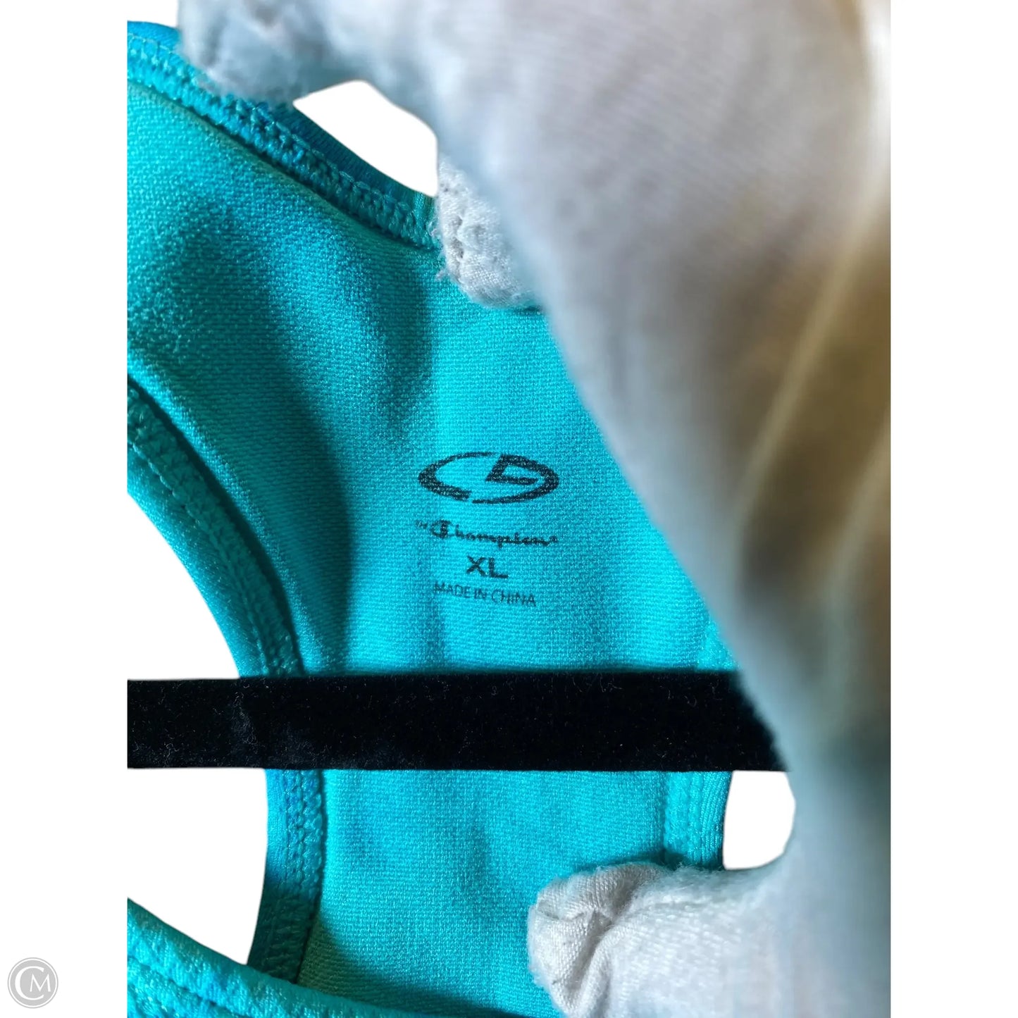 Athletic Bra By Champion In Aqua, Size: Xl