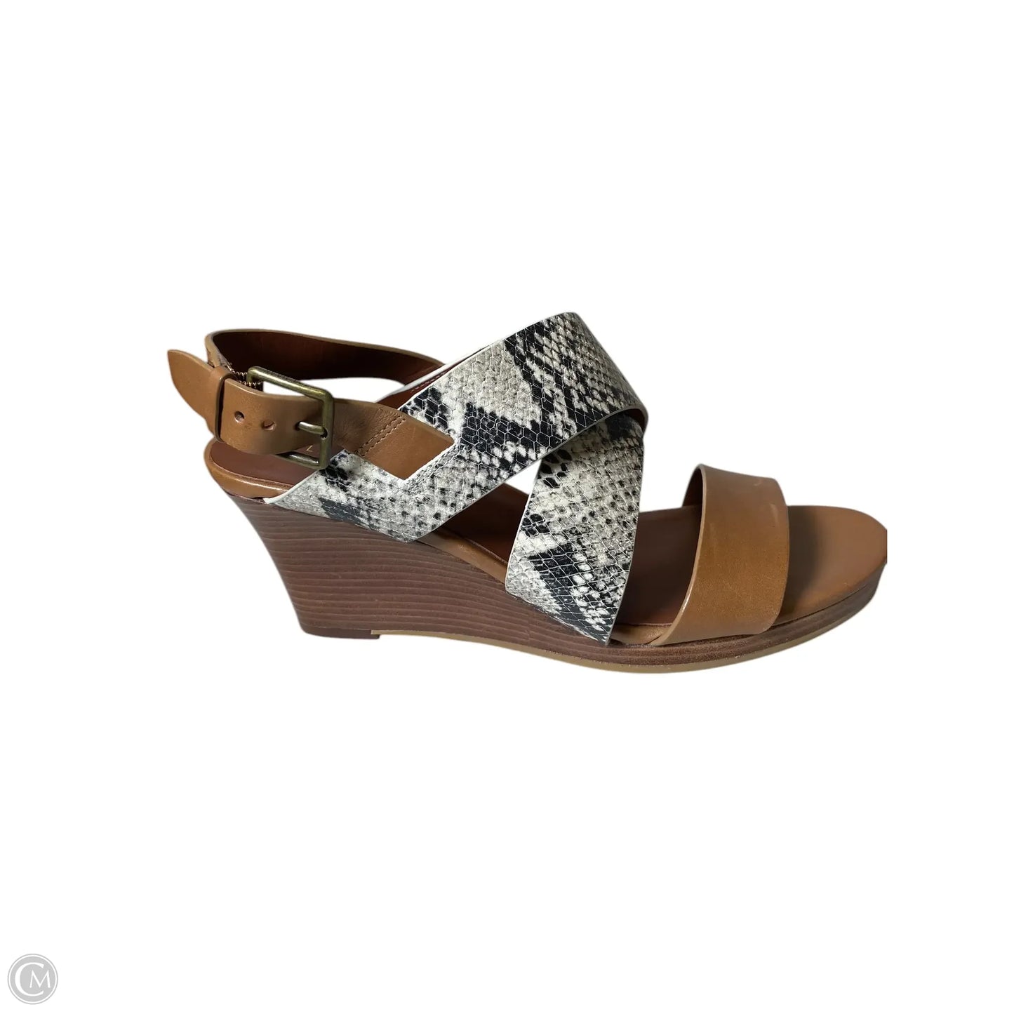 Sandals Heels Wedge By Cole-haan In Animal Print, Size: 7