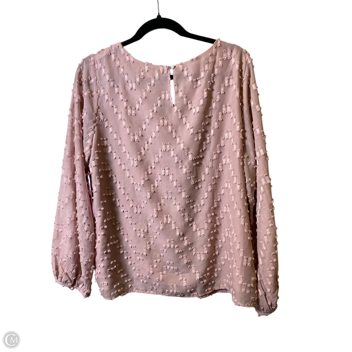 Top Long Sleeve By Kori America In Pink, Size: L