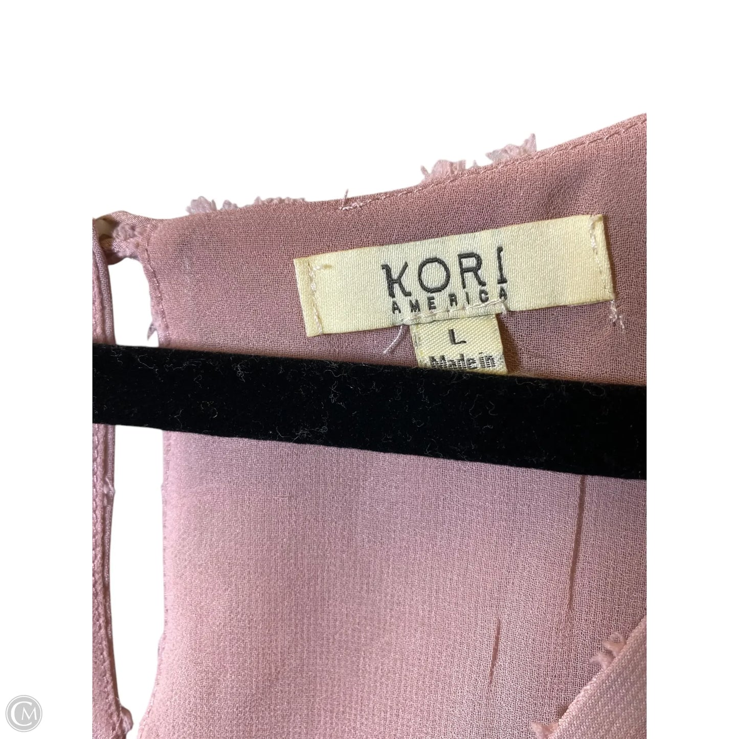 Top Long Sleeve By Kori America In Pink, Size: L