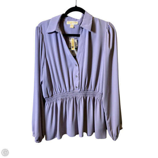 Top Long Sleeve By Michael By Michael Kors In Purple, Size: L