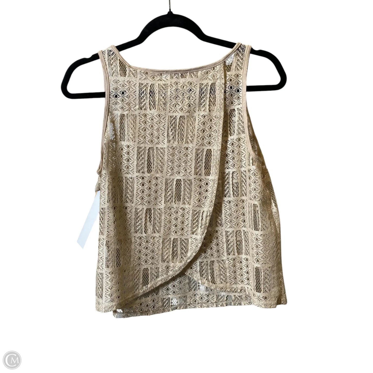 Top Sleeveless By Issi In Tan, Size: S