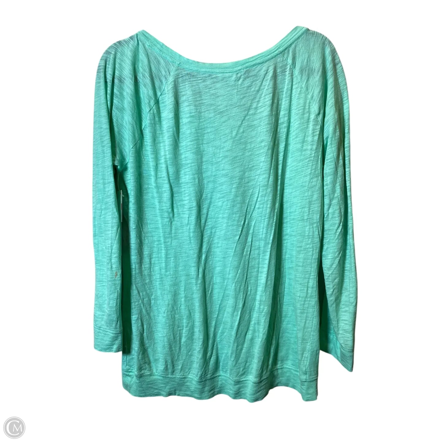 Top Long Sleeve Basic By Pink In Aqua, Size: Xs